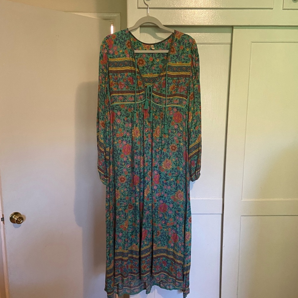 Spell Floral Blue and Pink Maxi Dress - Picture 3 of 11